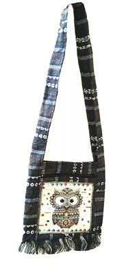 #ad Cotton Hippie Owl Handbag Shoulder Bag Cross Body Boho Gypsy Tribal Thai Gift