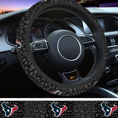 #ad 15inch Car Truck Steering Wheel Cover Elastic Universalfans Gift Houston Texans