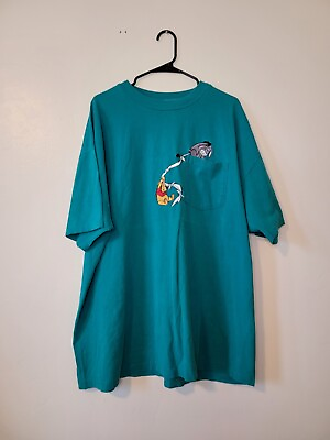#ad Disneys Pooh Eeyore Embroidery Shirt Size 3XL Blue Green Color Mickey INC VTG