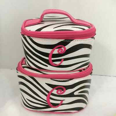 #ad Cosmetic Bag small Lot Makeup Women Animal Print Pink Travel Zip Storage