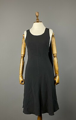 #ad Women PRADA MILANO Black Designer Night Tank Dress Sleeveless Size 40