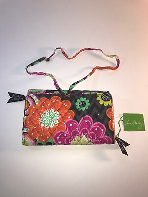 #ad VERA BRADLEY NWT WALLET ZIGGY ZINNIA Floral Multi Colored Quilted Accent