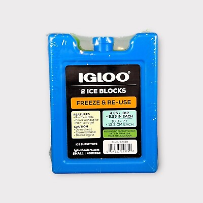 #ad Igloo Refreezable Ice Block 2pk Small Blue amp; Green