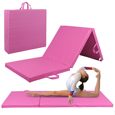 #ad Tri Fold Exercise Mat Gym Portable Gymnastics Aerobics Yoga Mat Indoor Outdoor