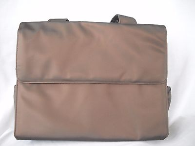 #ad Womens Attache Briefcase 16 In Compartment Tote Bronze Business Laptop Ipad Bag