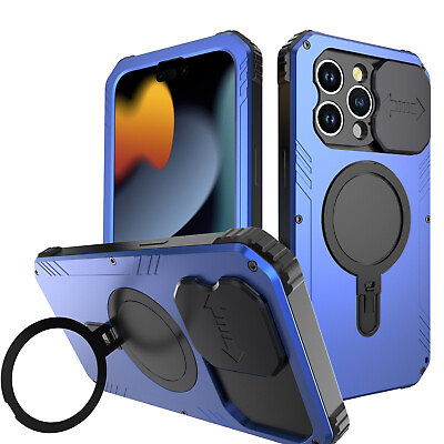 #ad NEW Shockproof Case For Iphone 15 Pro Max Compatible Charging Magnetic RingStand