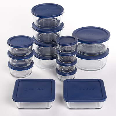 #ad Glass Food Storage Containers with Lids 30 Piece Set