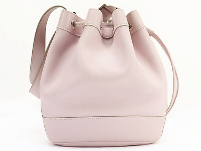 #ad Hermes Market Tpm 2Way Crossbody Shoulder Bag Handbag Pouch Rose Dragee Metal