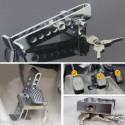 #ad Auto Car Oil Accelerator Rod Anti theft Lock Device Clutch Car Brake Lock Steel