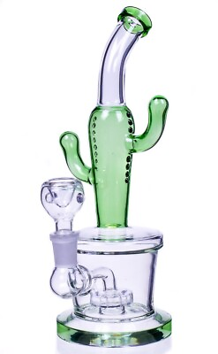 #ad THICK 9quot; Cactus Bong COOL Glass Water Pipe ALIEN Hookah MONSTER Pipe Bubbler