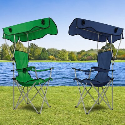#ad Portable Foldable Beach Canopy Chair Sun Protection Adult Chair