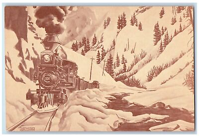 #ad c1960s Heading For Silverton In The Dead Of Winter Colorado CO McCoy Postcard