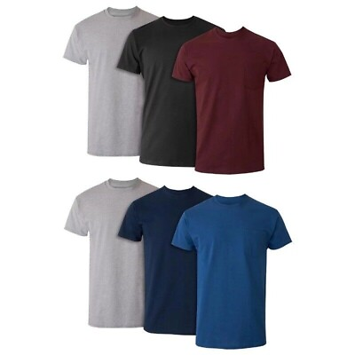 #ad Men#x27;s Value Pack Assorted Pocket T Shirt Undershirts Odor Protection 6 Pack