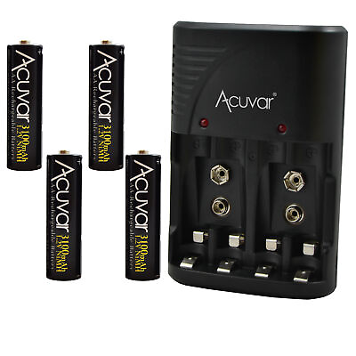 #ad 4X AA Rechargeable 3100mAh Ultra High Capacity NiMH Batteries with Charger
