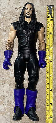 #ad THE UNDERTAKER Mattel 2011 WWE Wrestling Figure Flashback Legends Purple 8”