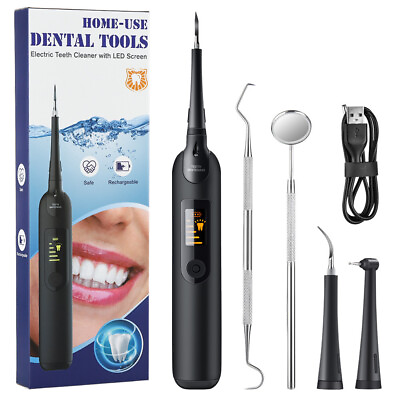 #ad Dental Teeth Cleaner Kit Plaque Remover 3 Modes Portable Tooth Cleaner FTR4