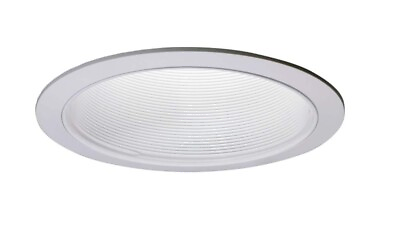 #ad HALO 6 In. White Recessed Ceiling Light Baffle And Trim Ring