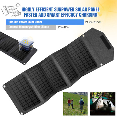 #ad 200W Portable Solar Panel Foldable Solar Charger for Generator Power Station RV