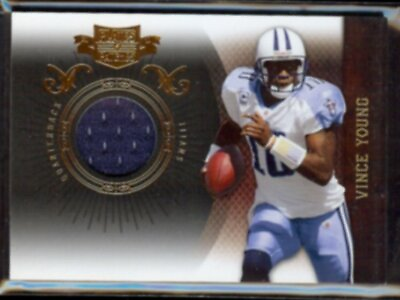 #ad VINCE YOUNG 2010 Panini Plates amp; Patches GAME WORN ##x27;d Insert 016 299. TITANS