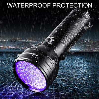 #ad 51 LED UV Flashlight UltraViolet Blacklight 395nM Inspection Light Torch Lamp AA