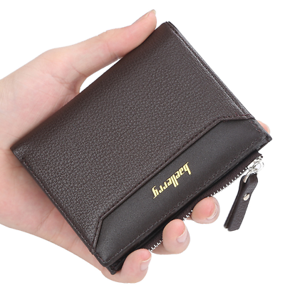 #ad Mens Small Hangbag Leather Bi fold Wallet with Coin Zip Pocket Card Holder Gifts