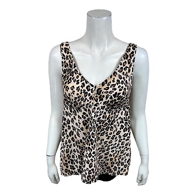 #ad Kim Gravel x Swimsuits For All Women Flowy Tankini and Brief Set Leopard Size 12