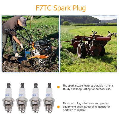 #ad 10 Pcs Gardening Gift Lawn Mower Burner Spark Plugs Mechanical