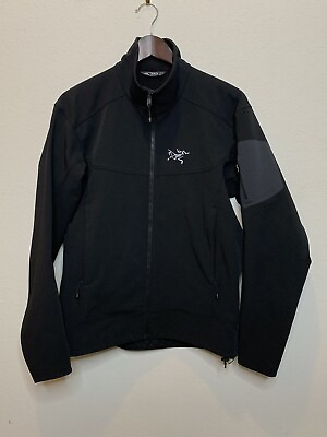 #ad Arcteryx Gamma Jacket Wind Stopper Mens Soft Shell Full Zip Black Sz S