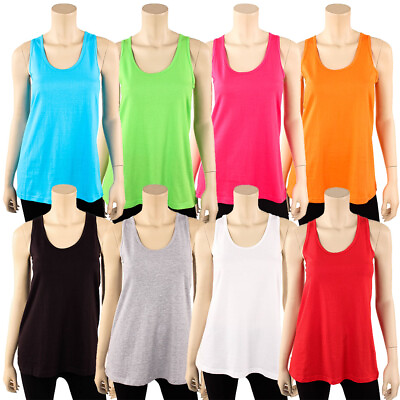 Women#x27;s Loose Fit Thank Top Flowy Sleeveless Tops