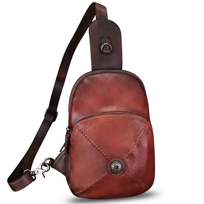#ad Genuine Leather Small Sling Bag for Women Crossbody Bag Handmade Chest Purses