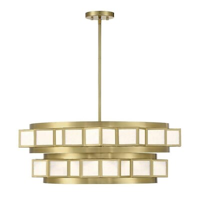 #ad 6 Light Chandelier In Modern Style 10 Inches Tall and 29 Inches Wide