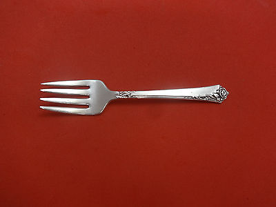 #ad Damask Rose by Oneida Sterling Silver Baby Fork 4 1 4quot; Infant Heirloom