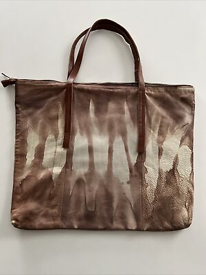 {Pre}Loved Monserat De Lucca Anthropologie DYE Leather Shoulder Tote Bag $99.99