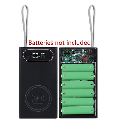 #ad 12x 18650 Battery Charge Power Bank Shell Case DIY Kit Wireless Charging QC3.0 n