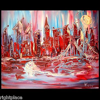 #ad LANDSCAPE NY CANADIAN CONTEMPORARY FINE ART ORIGINAL OIL ON CANVAS UP97GT