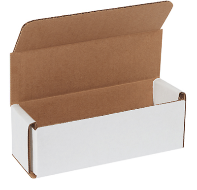 #ad Pack of 50 Strong Corrugated Mailer 6x2x2 White Square Folding Mailing Boxes