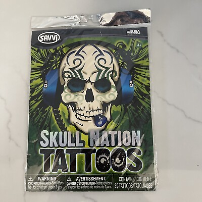 #ad Skull Nation Temporary 39 Tattoos