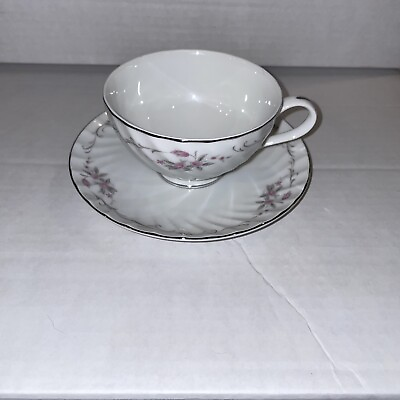 #ad Gold Standard Genuine Porcelain China Cup and Saucer Japan Pink Flowers