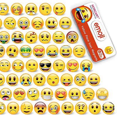 #ad 54PCS Fridge Magnets Cute Emoji Locker Magnets Decorative Refrigerator Magneti