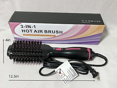 #ad 3 In 1 Hot Air Hair Dryer Brush Multifunctional Hair Dryer Brush New In Box
