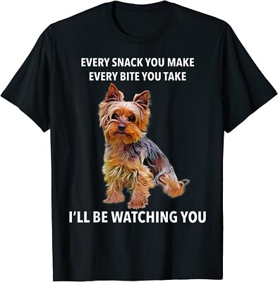 #ad NEW Limited Yorkshire Terrier Funny Meme Every snack Unisex T shirt USA S XXL