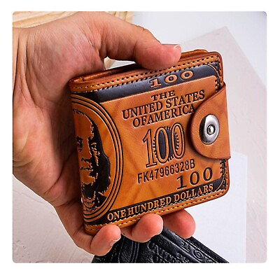 #ad Leather Wallet Men#x27;s RFID Bifold Blocking Card Genuine Wallets Slim Men Holder