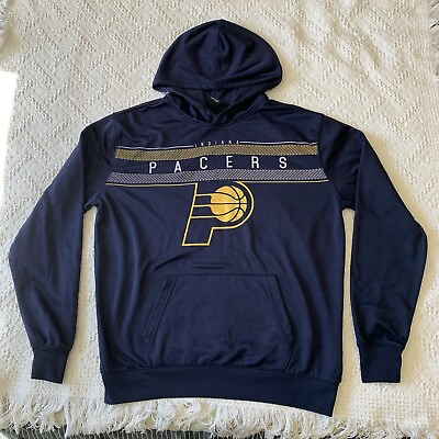 #ad Indiana Pacers Sweatshirt Mens Large Hoodie NBA Ultra Game Blue Pullover