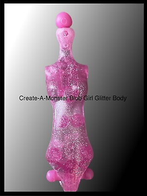 #ad MONSTER HIGH Doll Create A Monster Pink Ice Blob Girl Pink Glitter Torso