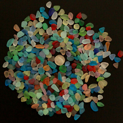 #ad sea beach glass mixed color lot bulk wholesale blue green red yellow jewelry