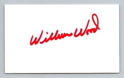 #ad WILBUR WOOD Autograph Signed 3x5 Index Card Authentic AUTO w JSA LOA