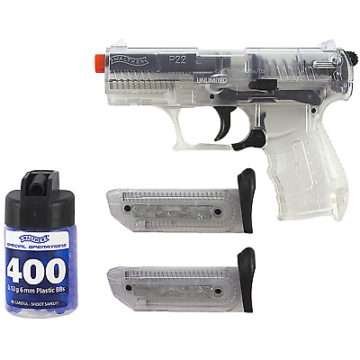 #ad 260 FPS LICENSED WALTHER P22 CLEAR SPRING AIRSOFT PISTOL HAND GUN w 6mm BB BBs