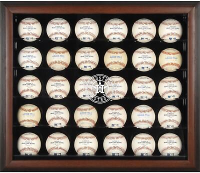 #ad Astros Logo Brown Framed 30 Ball 2013 Logo Display Case Fanatics
