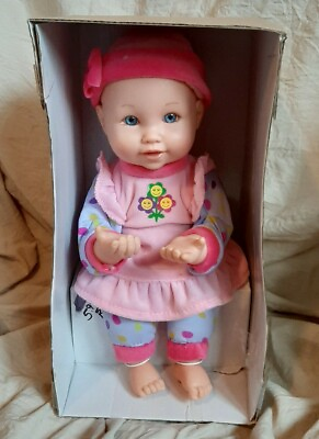#ad New Adventures Little Darlings Baby Doll in Pink Peek a Boo Covers Eyes NIB