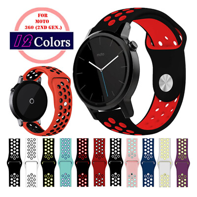 #ad Breathable Soft Silicone Sport Band Watch Strap For Moto 360 2nd Gen 42mm 46mm